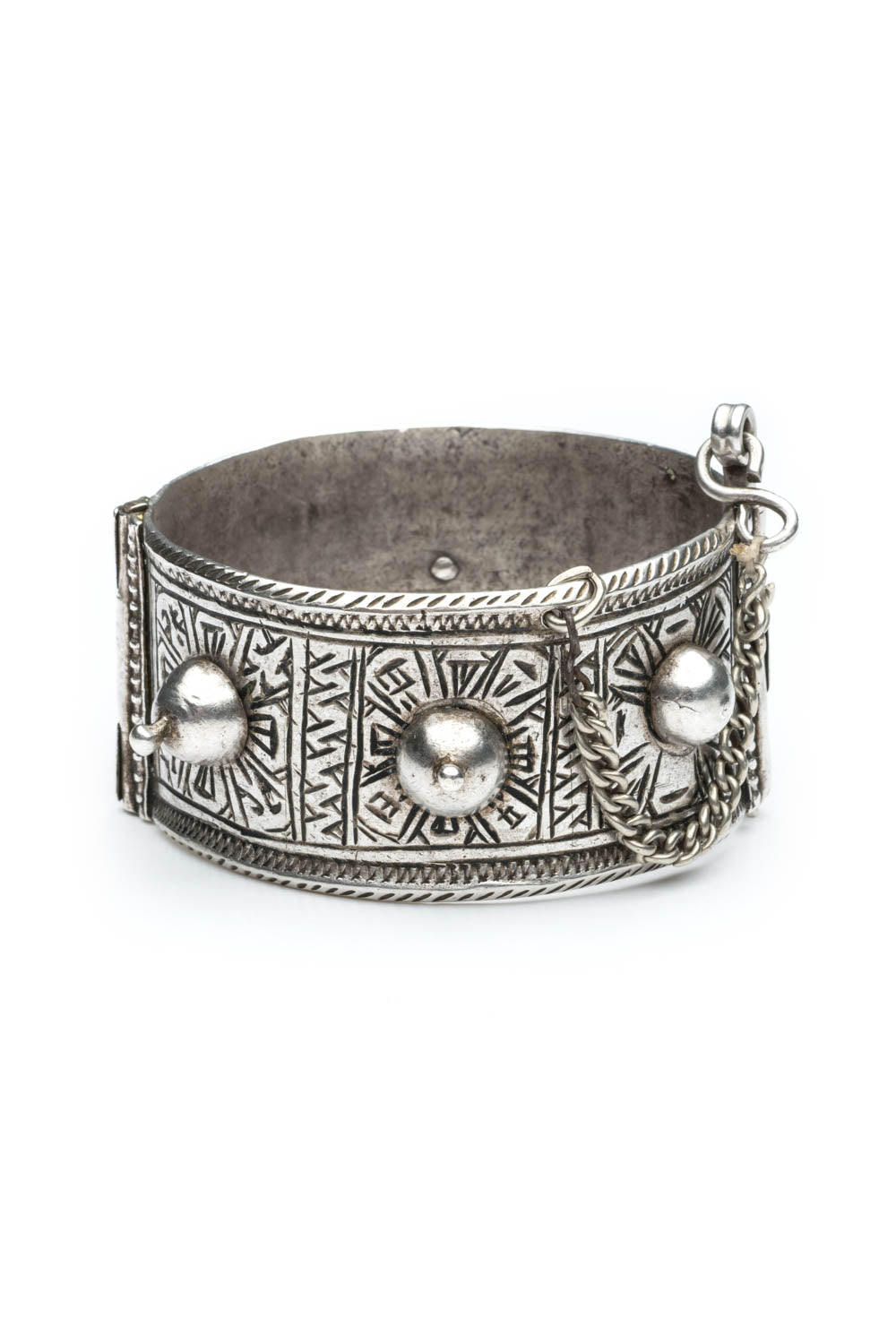 Antique Silver Berber Cuff Bracelet