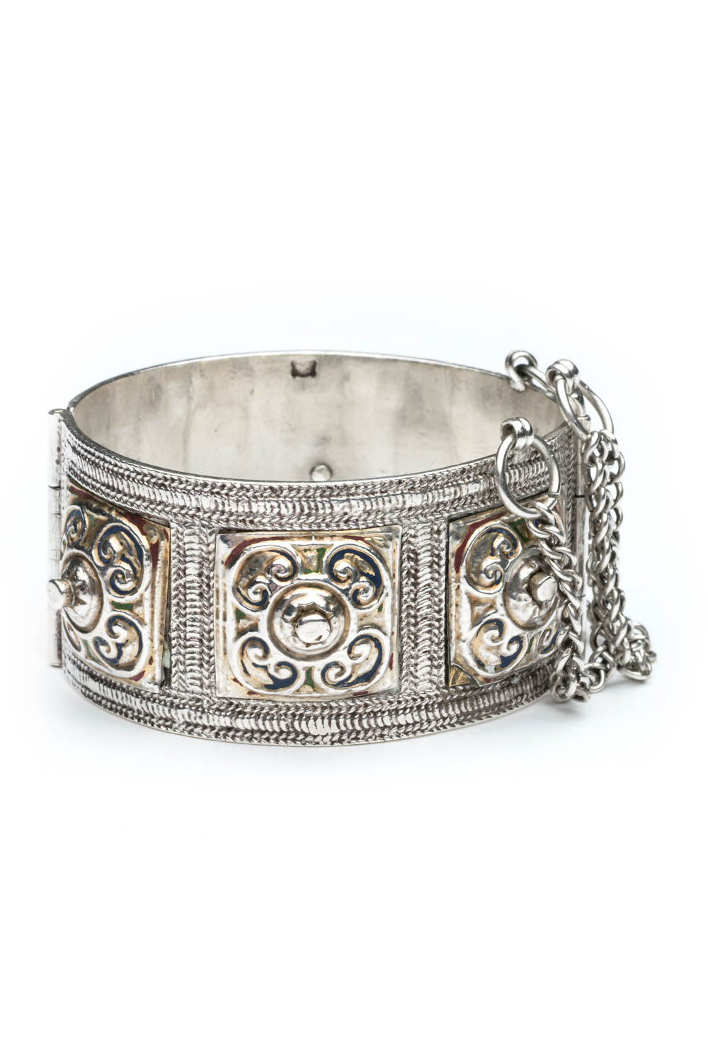 Antique Silver Berber Cuff Bracelet