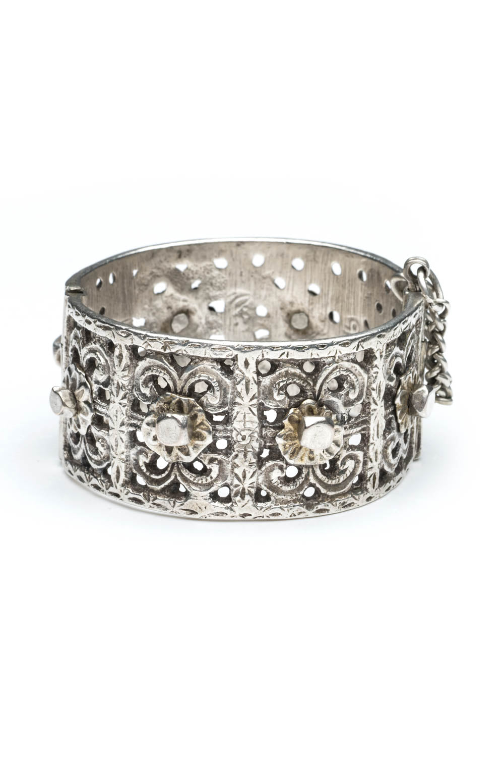 Antique Silver Berber Cuff Bracelet