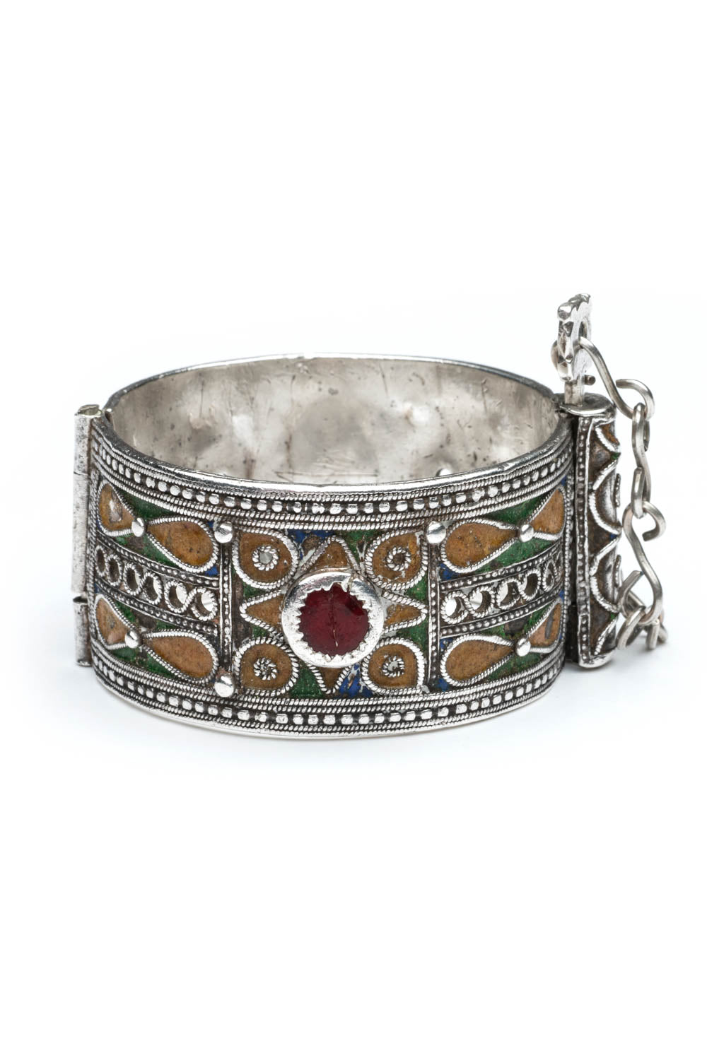 Antique Silver Berber Cuff Bracelet