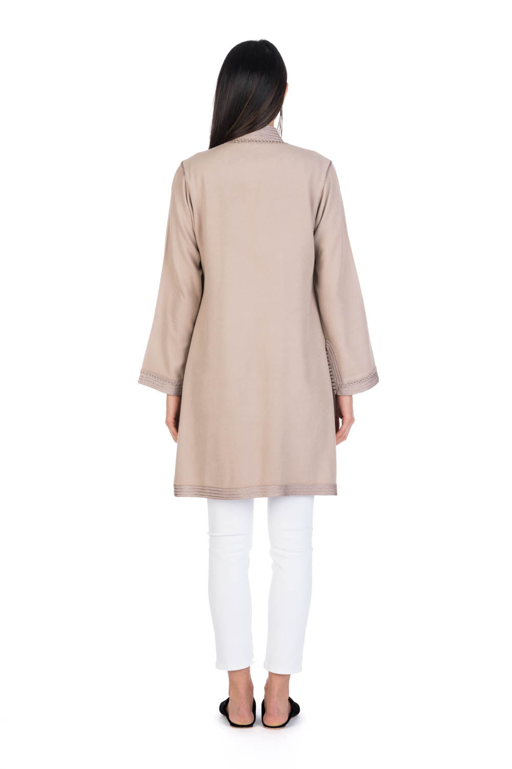 Oatmeal Moroccan Cashmere Tunic Coat