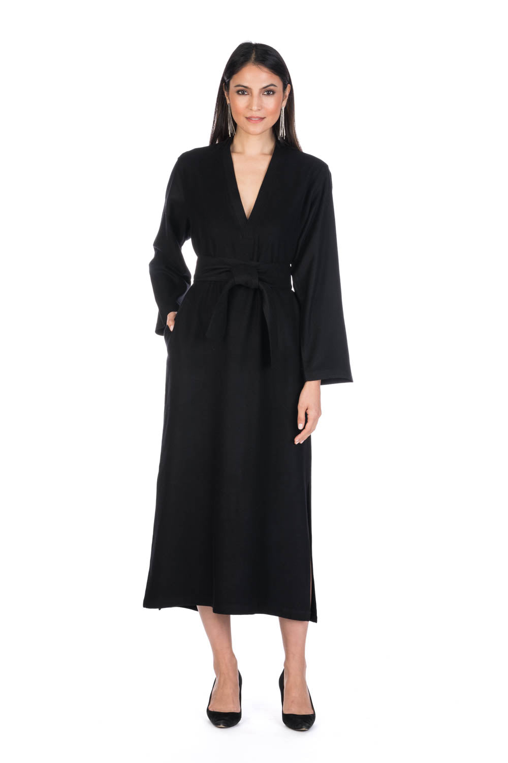 Black Moroccan Cashmere Dress