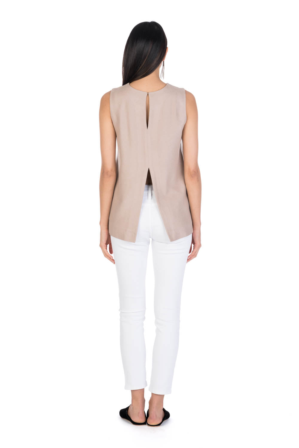 Oatmeal Moroccan Cashmere Tunic Top