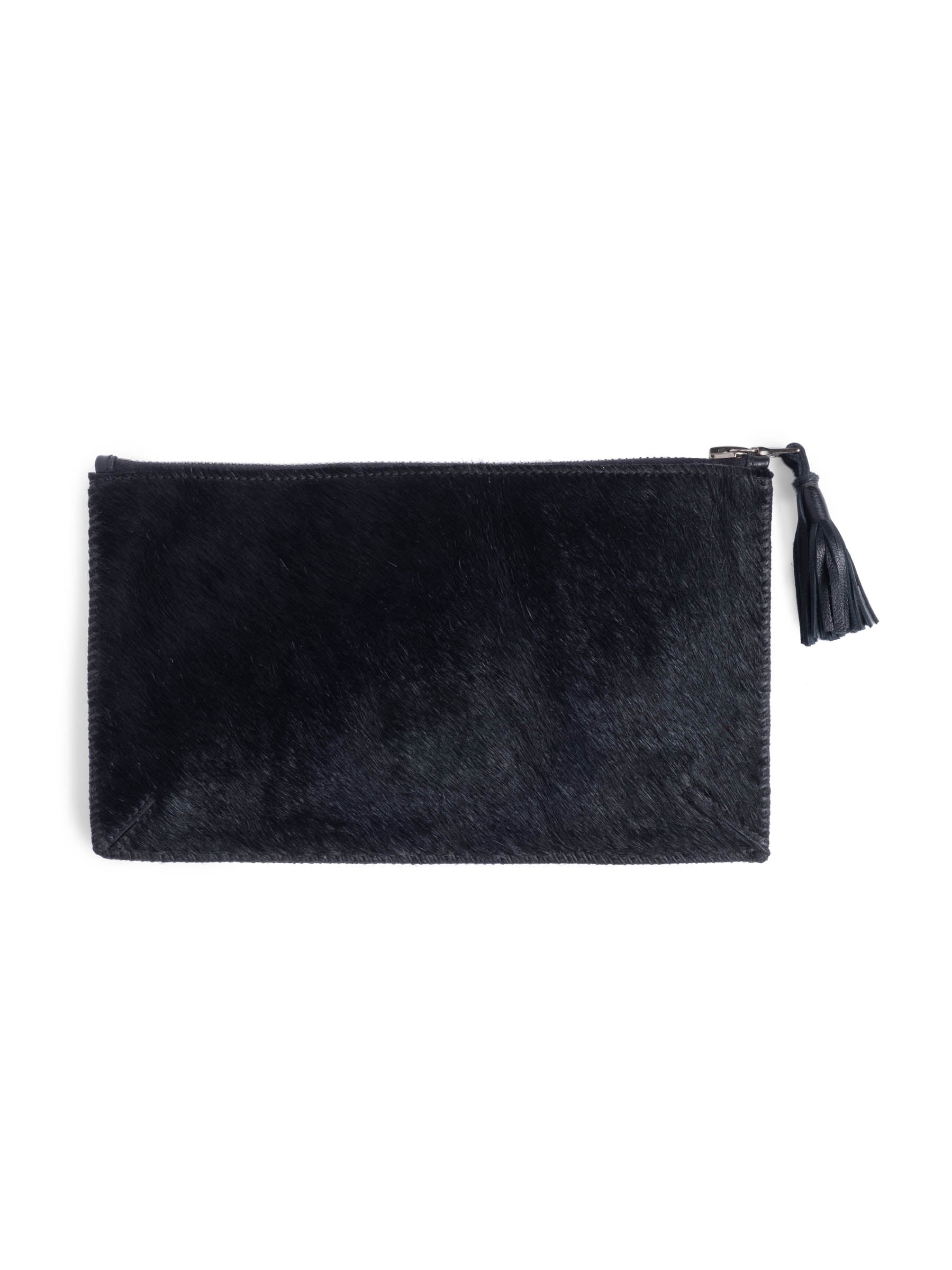 Black Pony Hair Pouch