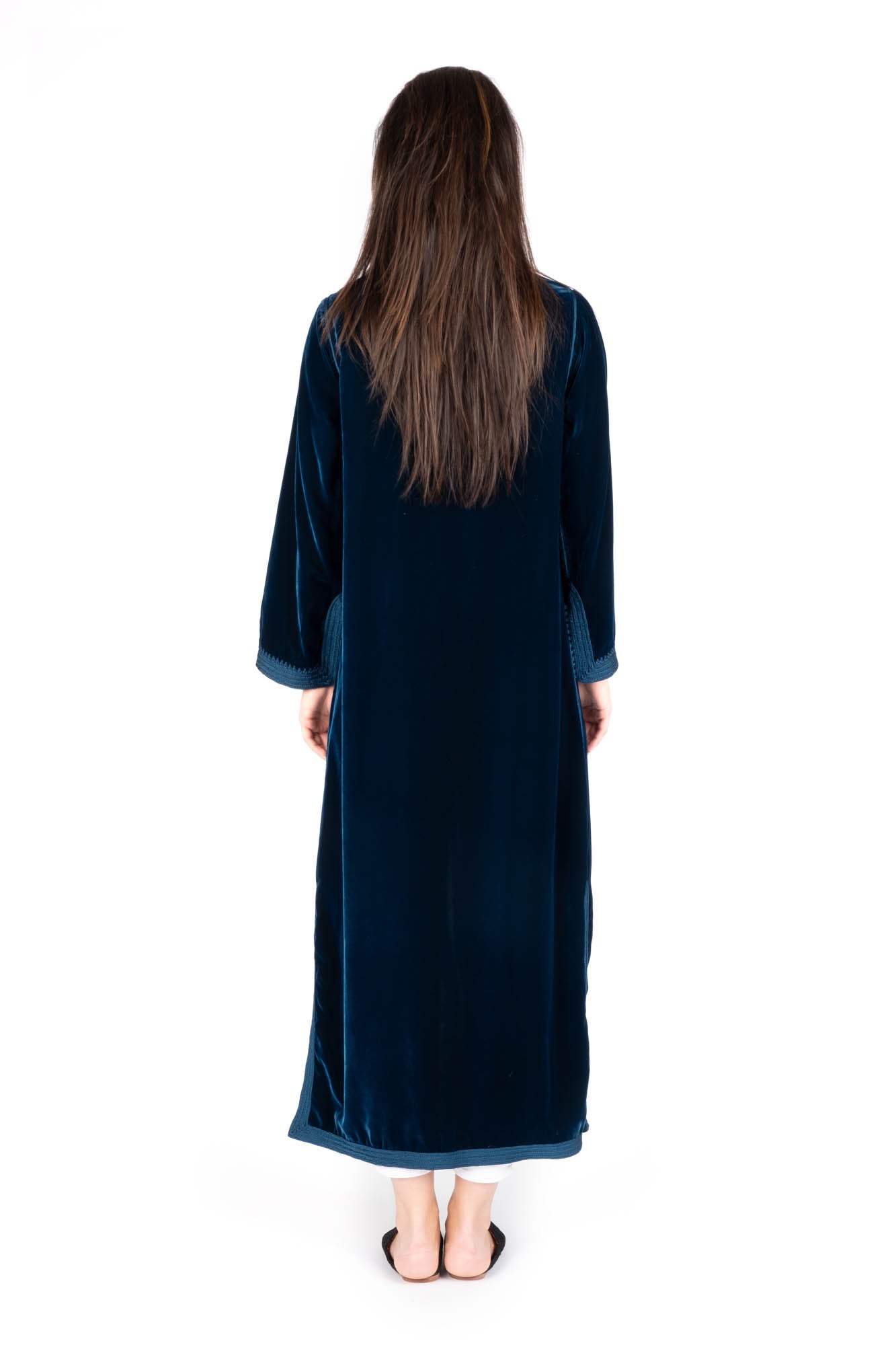 Bleu Pétrole Velvet Duster