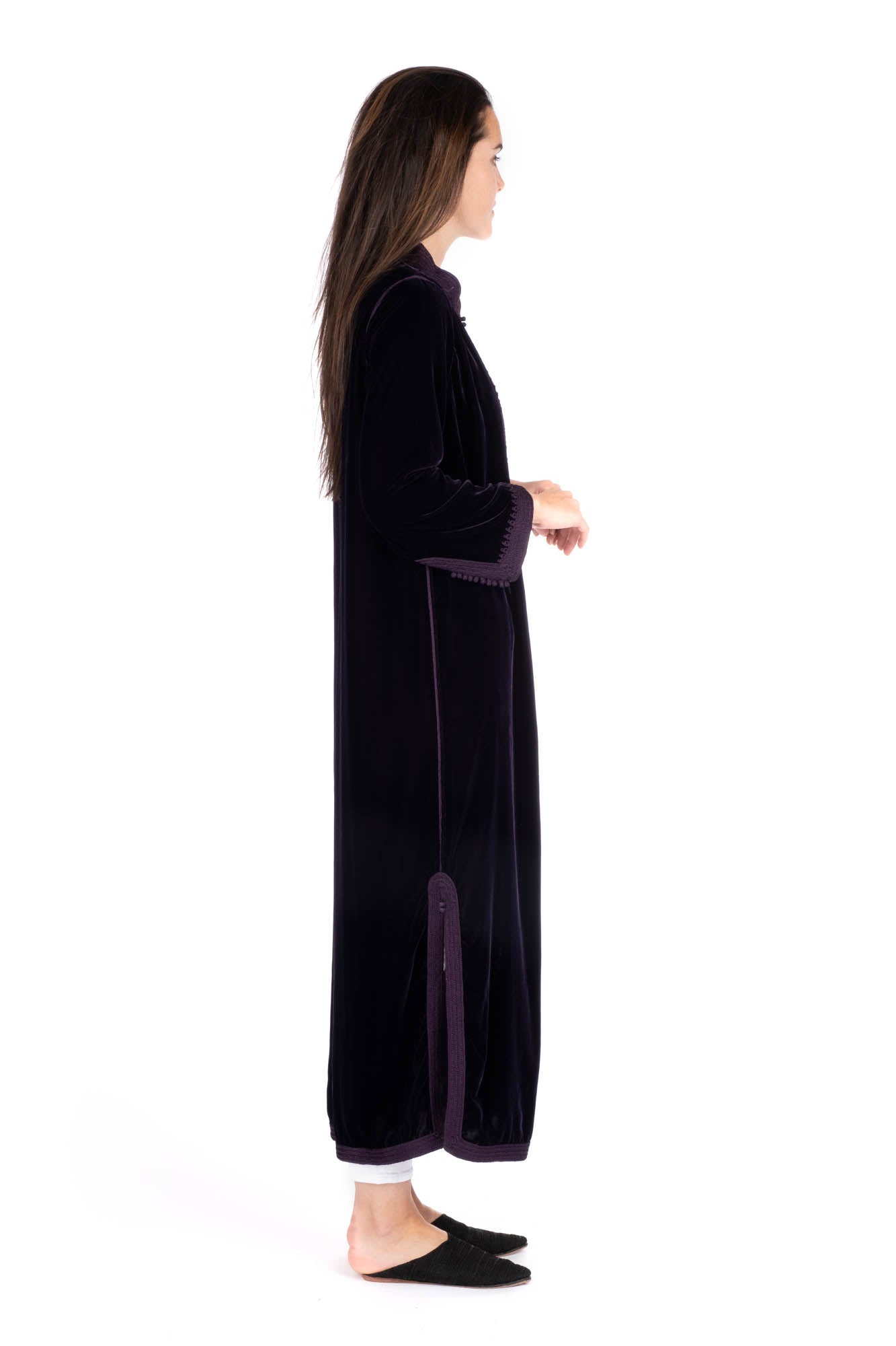 Aubergine Velvet Duster