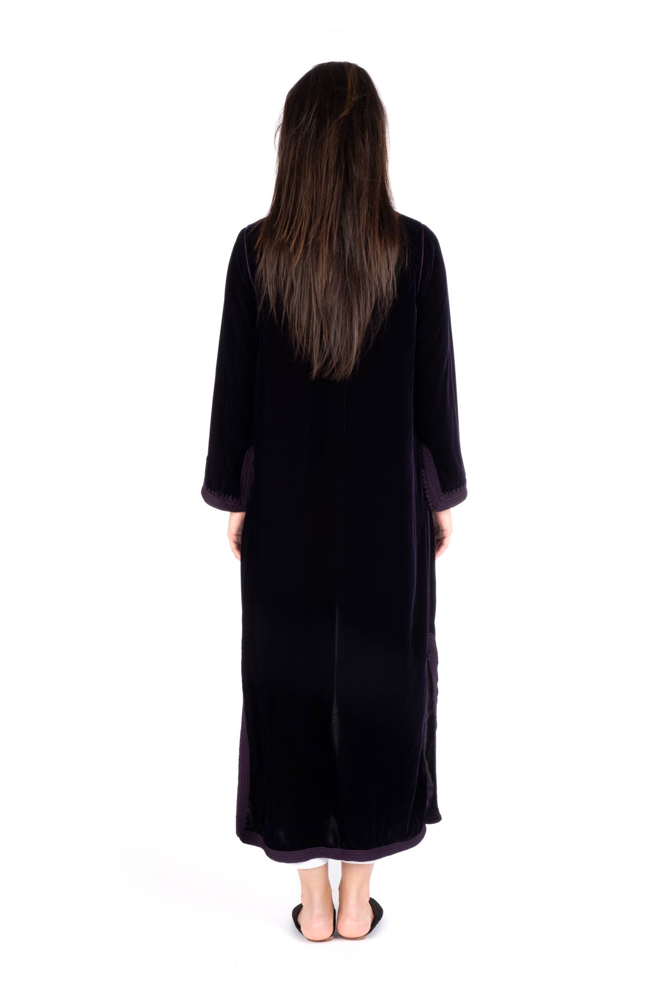 Aubergine Velvet Duster