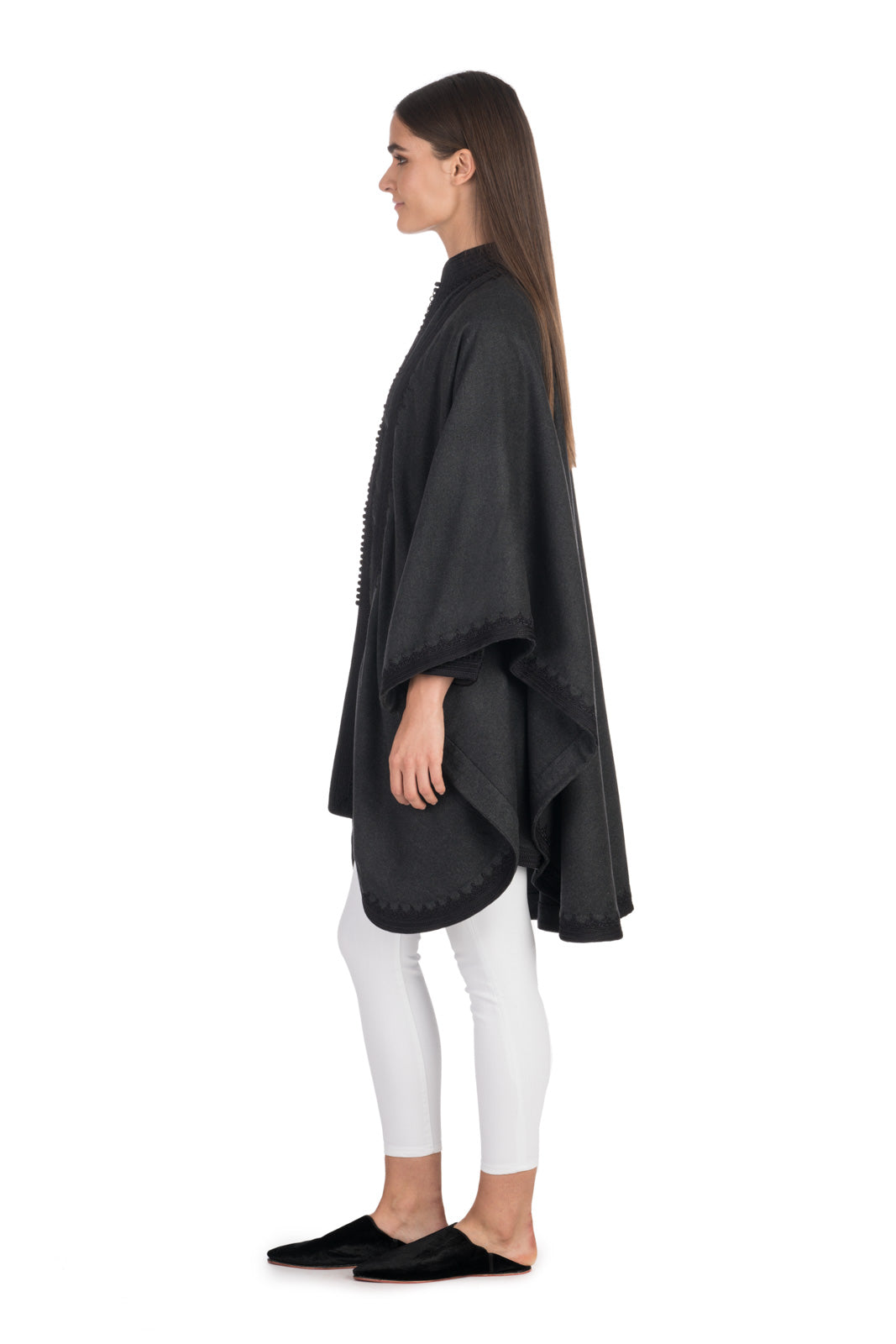 Charcoal Moroccan Cashmere Cape