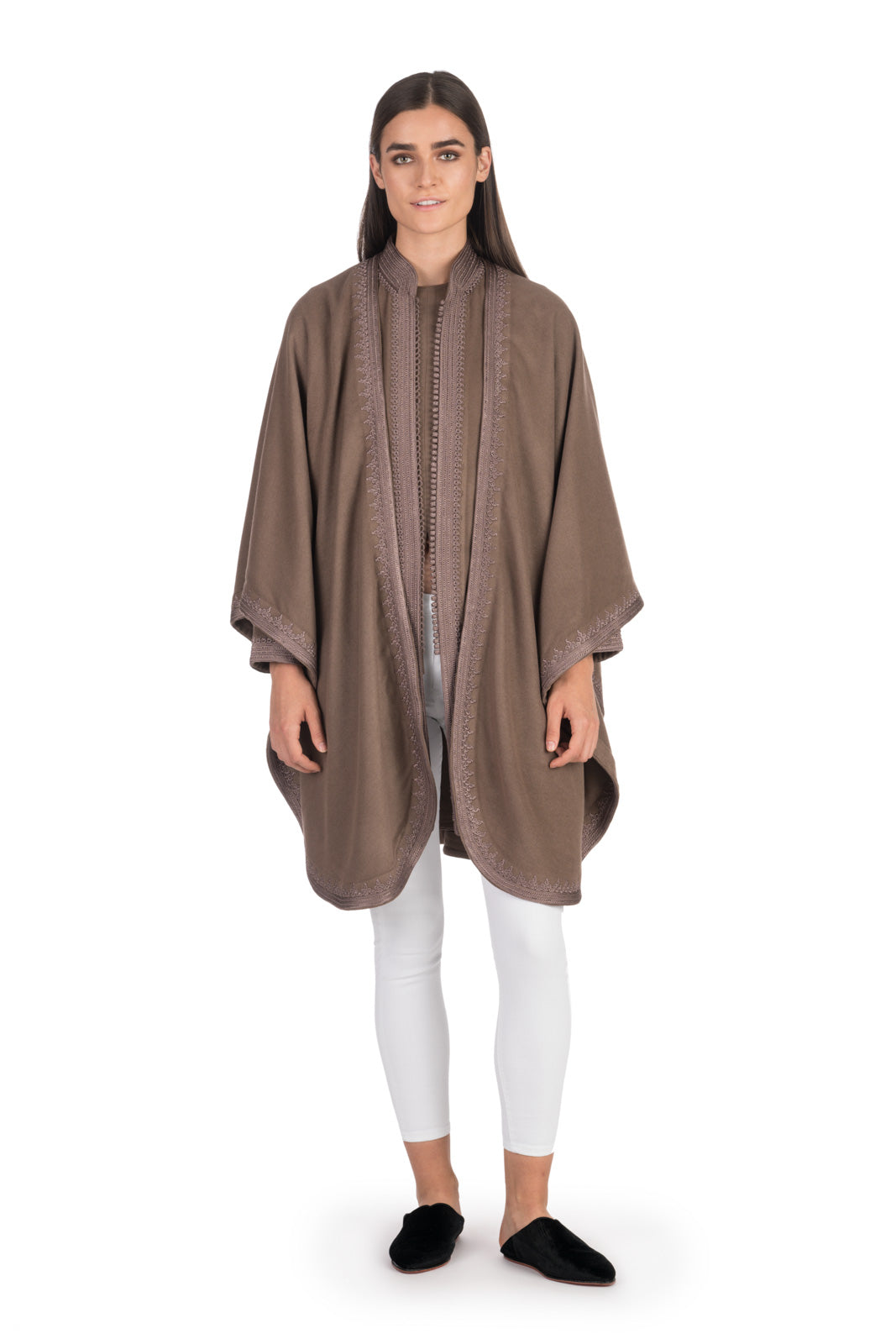 Taupe Moroccan Cashmere Cape