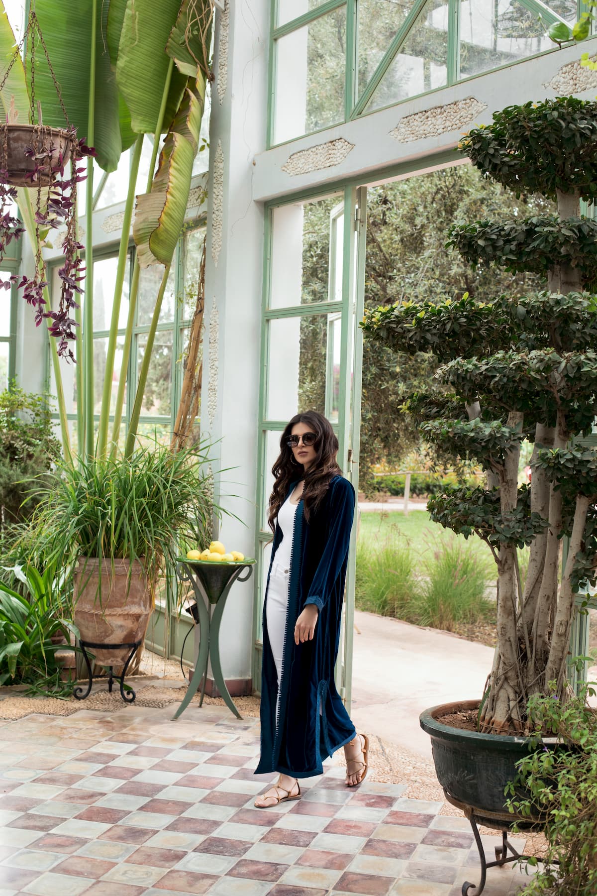 Bleu Pétrole Velvet Duster