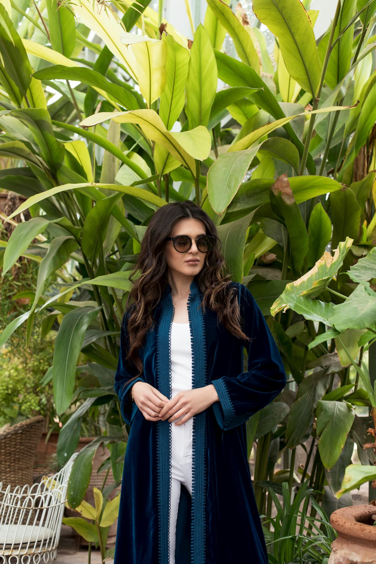 Bleu Pétrole Velvet Duster