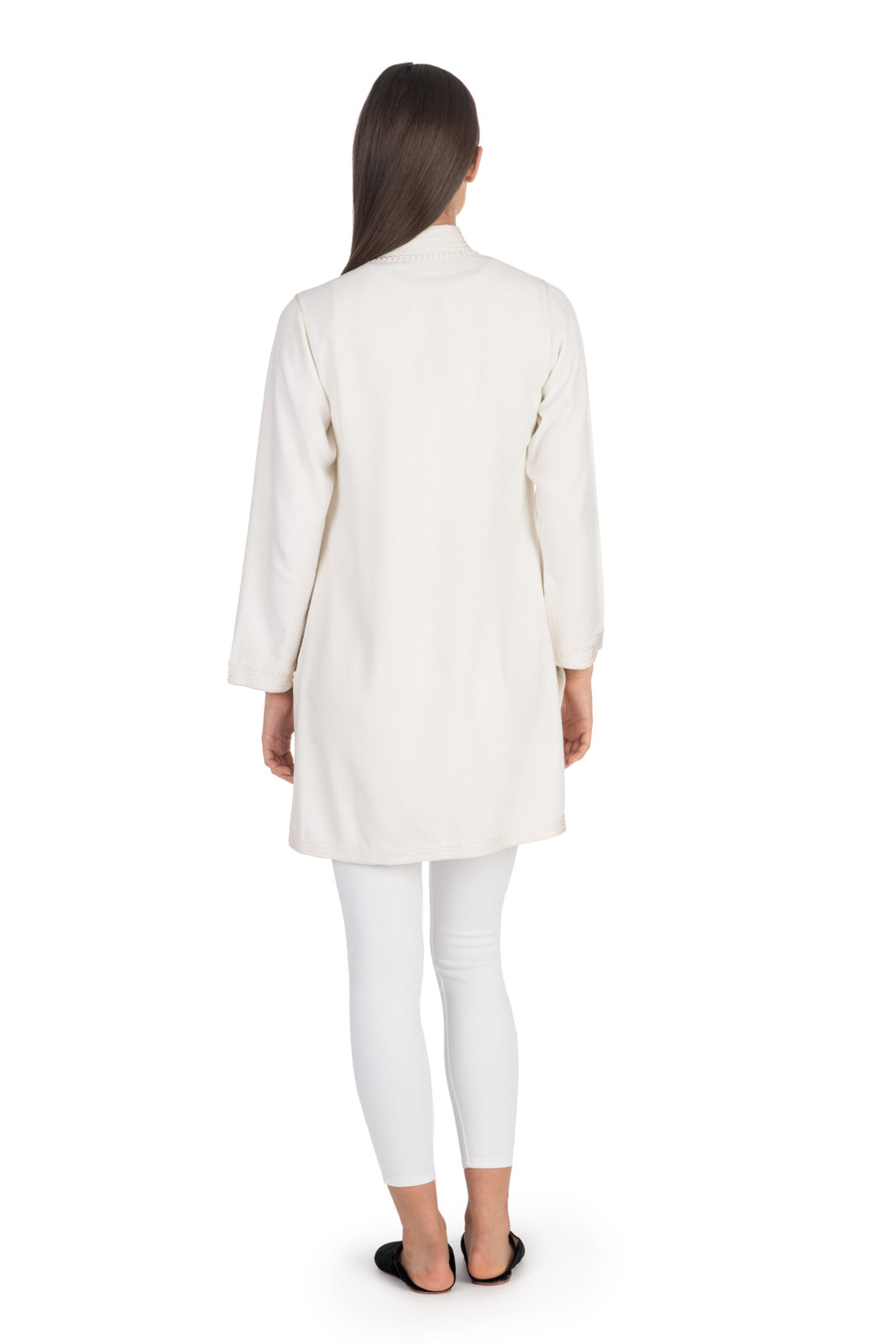 Ivory Moroccan Cashmere Tunic Coat
