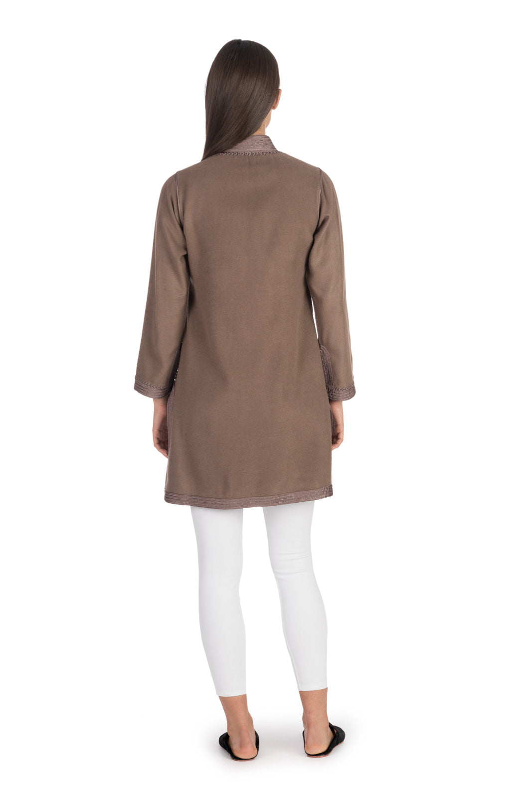 Taupe Moroccan Cashmere Tunic Coat