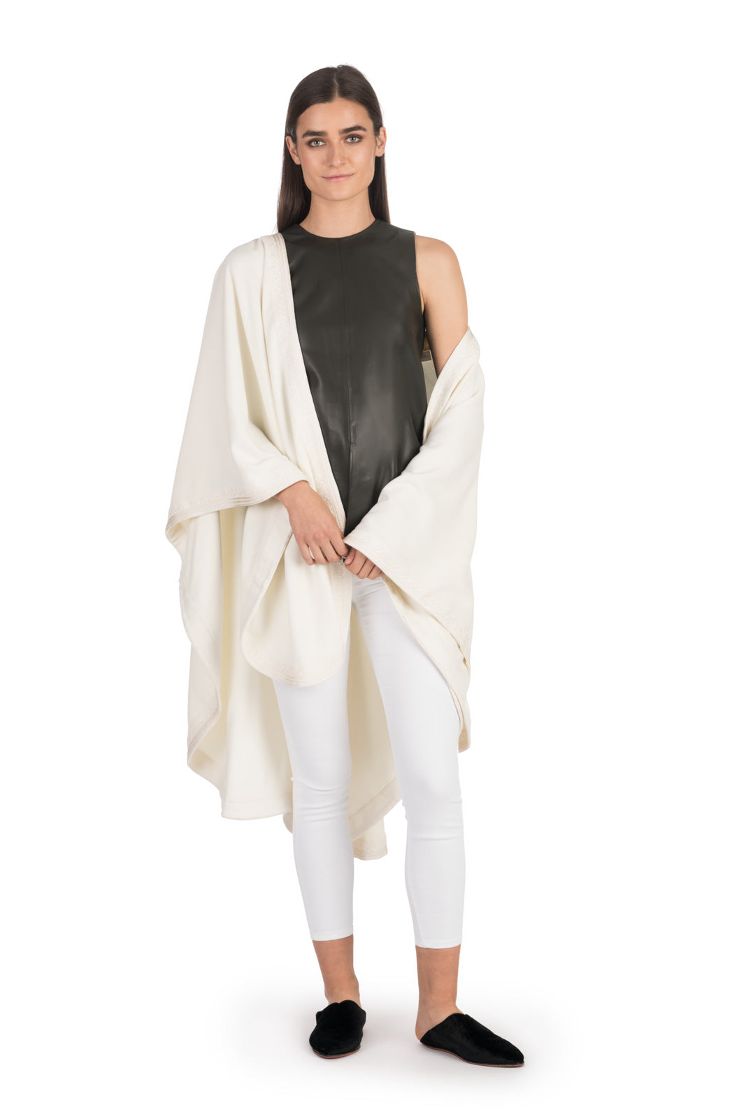 Forest Green Leather Tunic Top