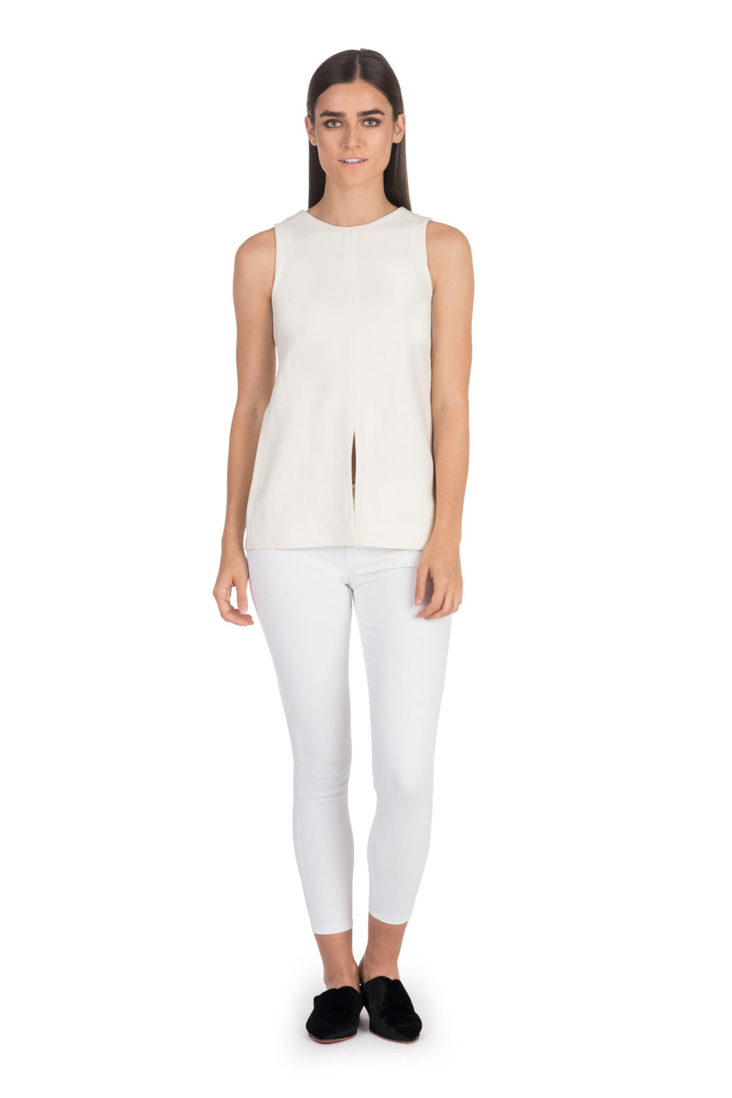 Ivory Moroccan Cashmere Tunic Top