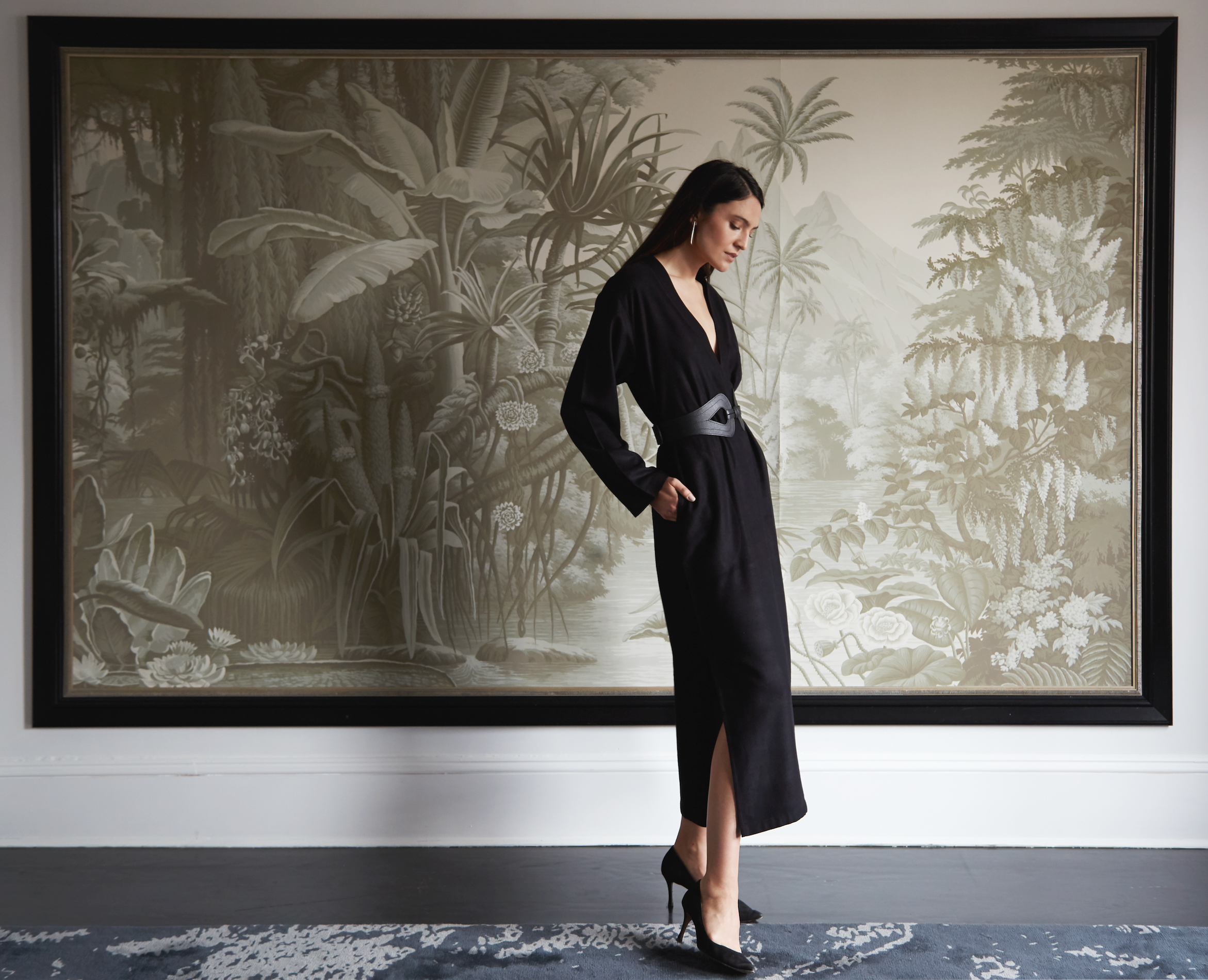 Black Moroccan Cashmere Dress