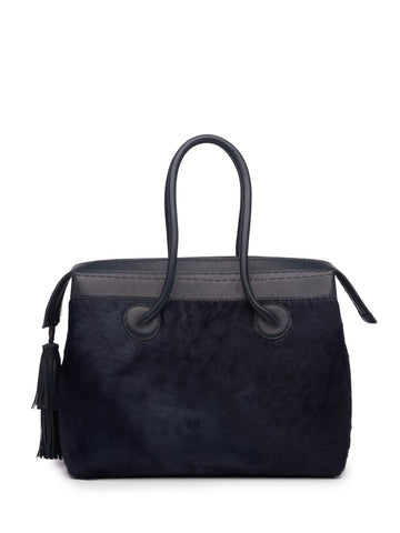 Midnight Blue Pony Handbag