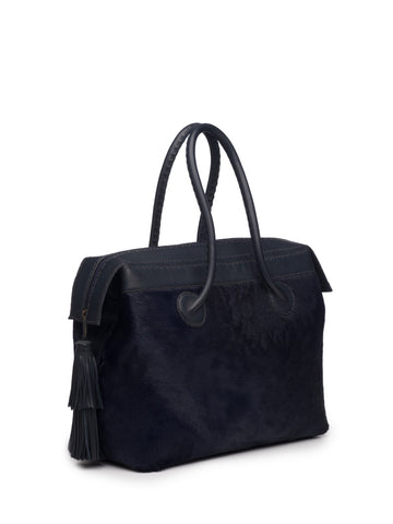Midnight Blue Pony Handbag