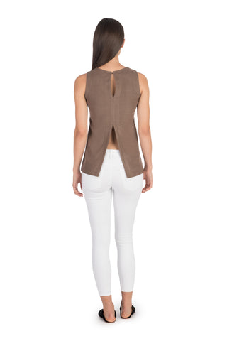 Taupe Moroccan Cashmere Tunic Top